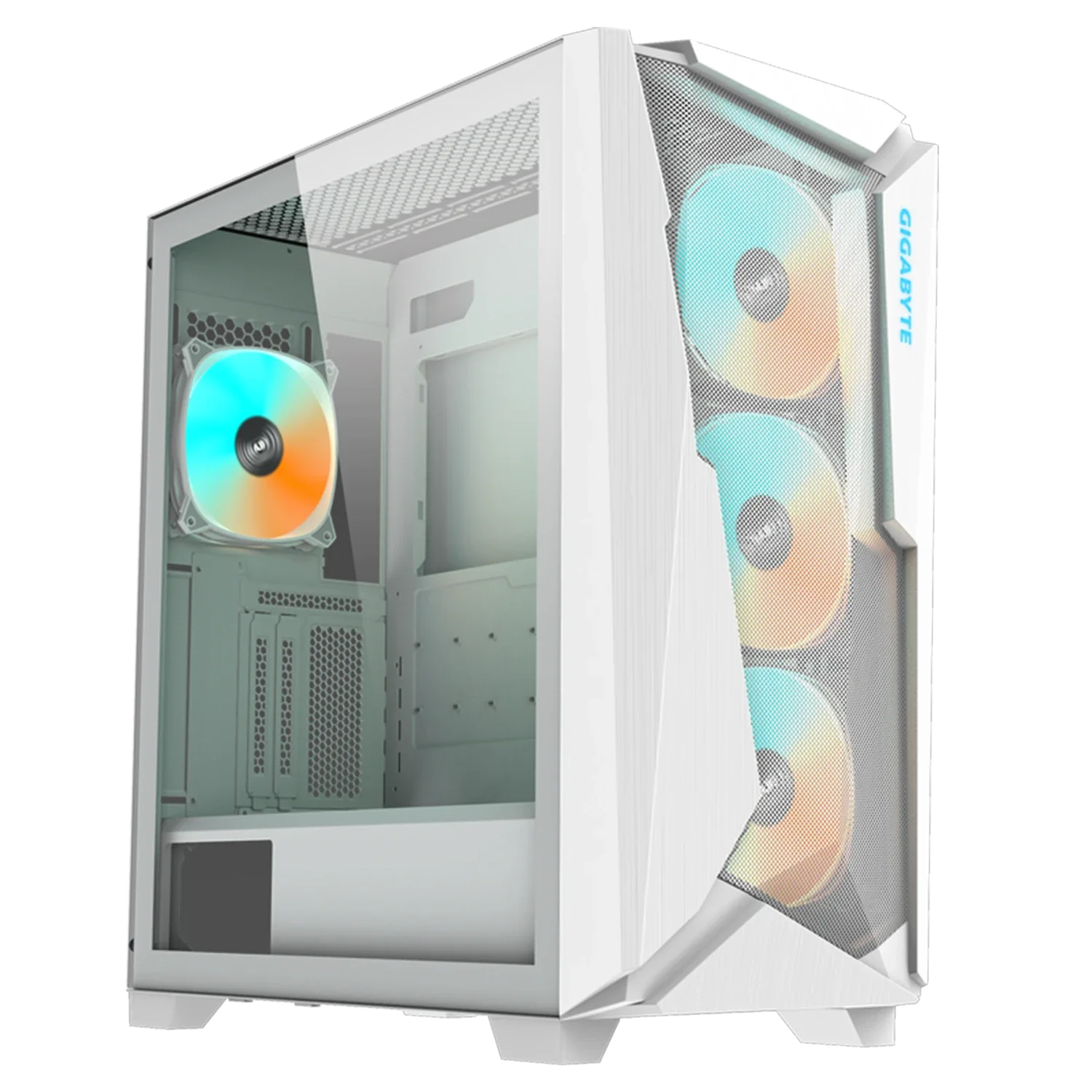 GIGABYTE C301 Glass Mid Tower Gaming Case – White