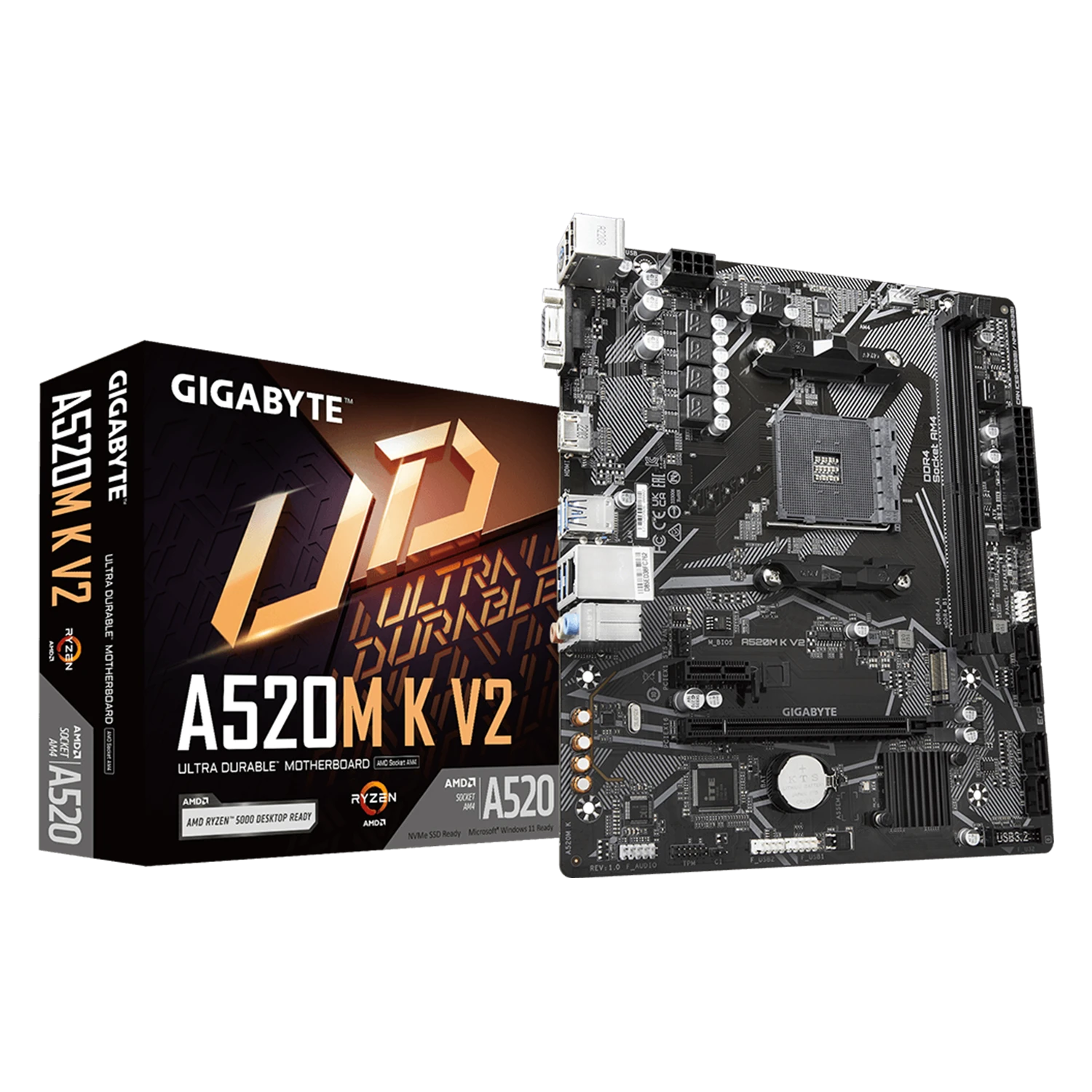 Gigabyte A520M K V2 Micro ATX AMD Motherboard (SYSTEM ONLY)
